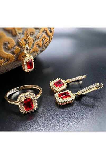 argint 925 14K GOLD PLATED SILVER SET