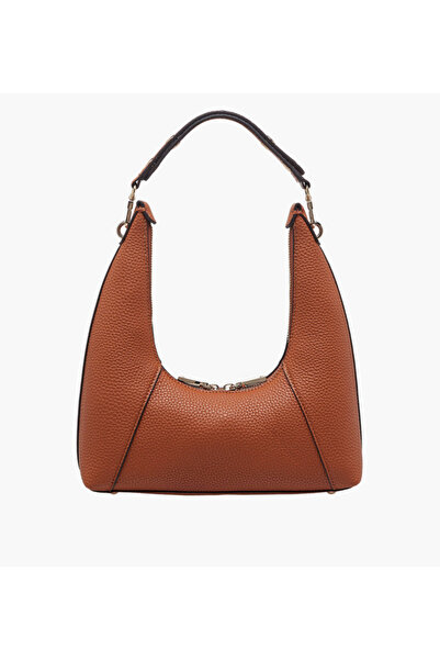 Guess Calista Textured Shoulder Bag with Zip Closure
