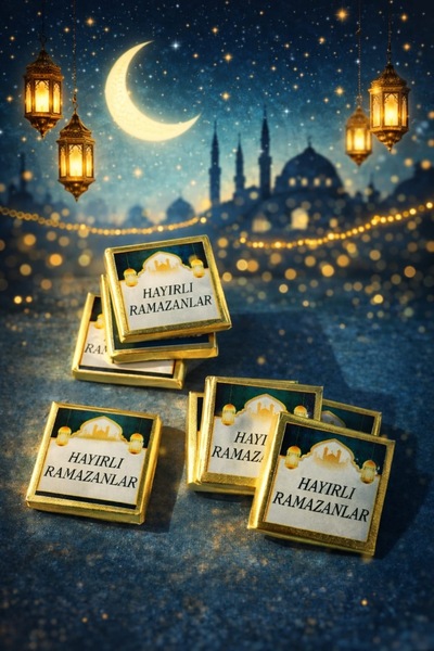 Moon Sisters Ramazan çikolatası, 50 Adet Sütlü Madlen Çikolata , Hediyelik, i...