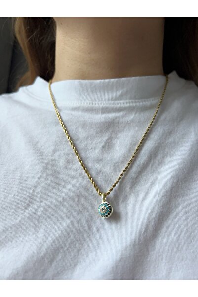 ToffyStore Vip Burgu Chain Necklace with Evil Eye Pendant