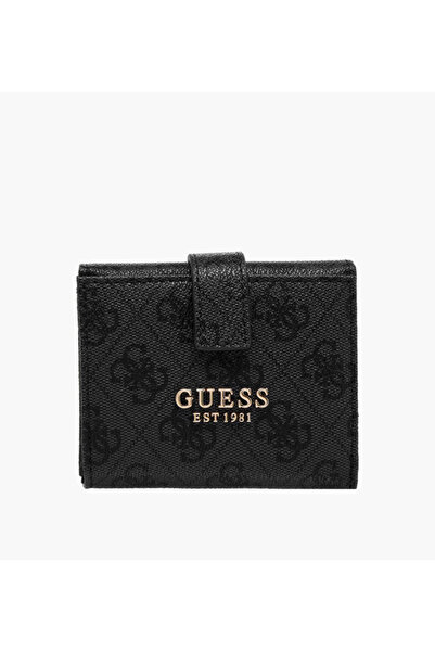 Guess LAUREL II SLG PETITE Monogram Print Tri-Fold Wallet