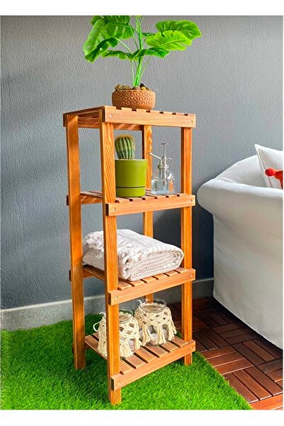 lexi Ahşap Banyo Düzenleyici Masif Banyo Mutfak Rafı Havluluk