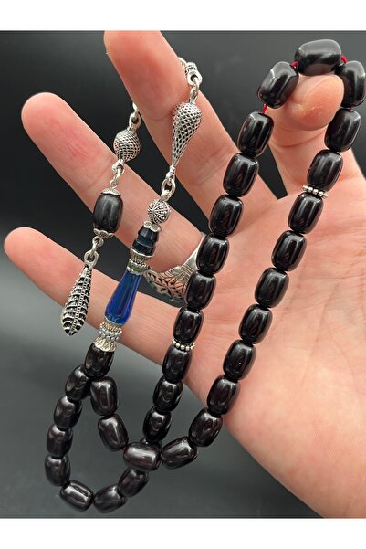 Cemhan Göksal Fire Amber Prayer Beads 9X12 mm Handmade Special Design Collect...