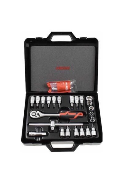OEM Socket Wrench Set and Accessories, 1.27cm, 25 Pieces