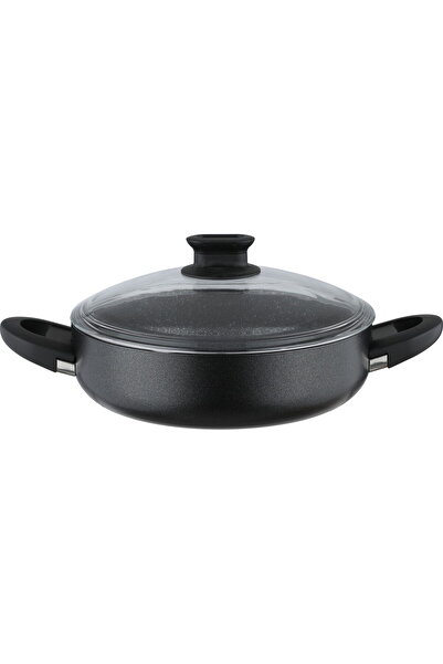 Generic Korkmaz Granite Frying Pan, 4.5 Liters, 28x7.5 cm - Black