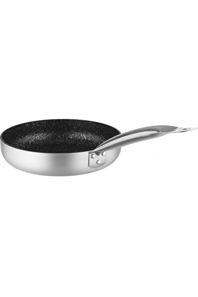 Generic Korkmaz Steel Frying Pan, 2 Liters, 26x6.5 cm - Silver