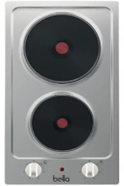 Bella موقد غاز كهربائي مدمج بشعلتين مقاس 30 سم - طهي سريع - مقابض مطلية بالكر...