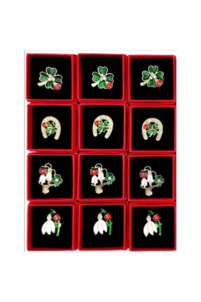 lumixauto Σετ 12 καρφίτσες Martisoare με κορδόνι και κουτί - Δώρα για την 1η ...