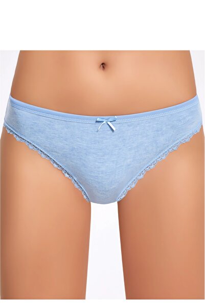 İlke 12 Pieces, Women's Bikini, Slip Panties, with Bow, Lace Edges, Melange, ...