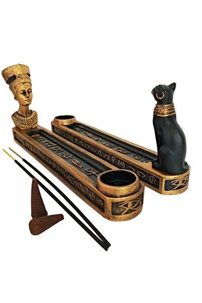 GİZEM Kutsal kedi ve fravun yatay Tütsülük