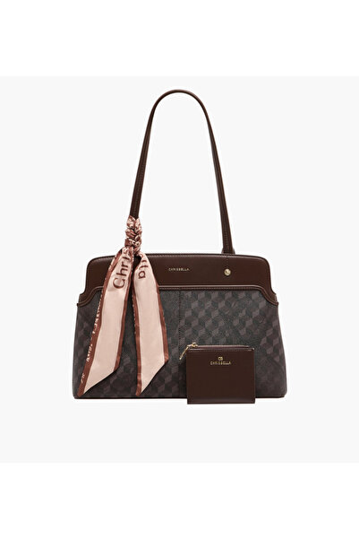 Chrisbella Scarf Accent Tote Bag with Wallet
