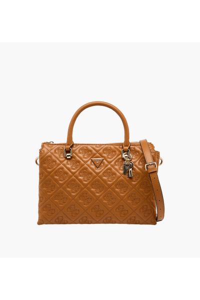 Guess Adelasia Monogram Print Tote Bag with Double Handle