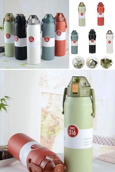 Munico Dev Boy Termos Spor Kamp Okul için Yalıtımlı Büyük Kapasiteli Sıcak Ve...