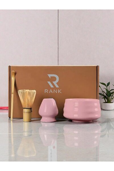 rank Matcha brewing set consisting of 4 ceramic pieces