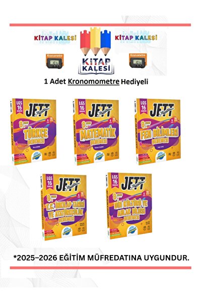 Ünlüler Karması Yayınları 8. SINIF JETT TÜM DERSLER TÜRKÇE MATEMATİK FEN DİN ...