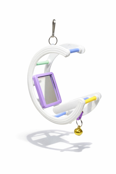 Papağanhane Aynalı Zilli Beyaz G Salıncak Kuş Oyuncağı – Muhabbet Kuşu ve Küç...