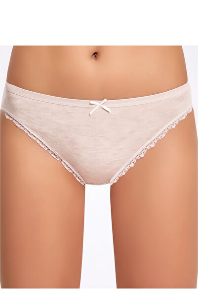 İlke 12 Pieces, Women's Bikini, Slip Panties, with Bow, Lace Edges, Melange, ...