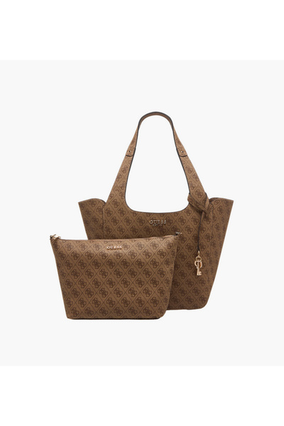 Guess Calista Printed Tote Bag with Shoulder Bag
