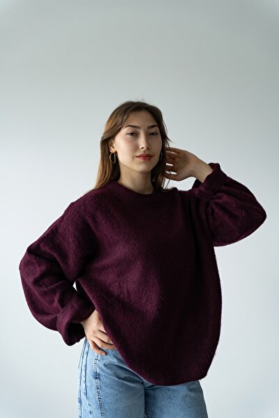 MODA ŞARDONLU SARI OVERSIZE KAZAK