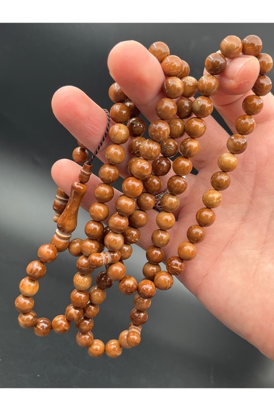 Cemhan Göksal سبحة كوكا طبيعية 9x9 مم مصنوعة يدويًا بتصميم خاص