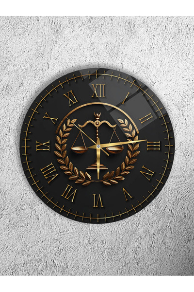 Olinpa Unbreakable Glass Wall Clock, Both Table Clock and Balance of Justice ...