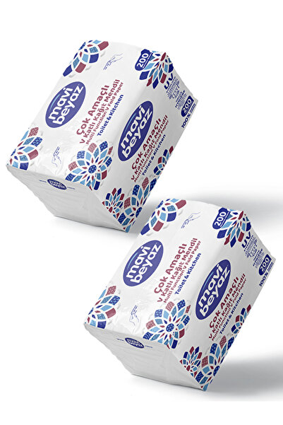 Mavi beyaz 2 Packs of Multi-Purpose V-Fold Tissue Paper 400 Sheets – Uv Steri...