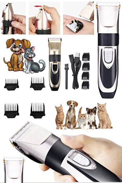 Munico Evcil Hayvan Bakım Tıraş Makinesi Tıraş 4'lü Köpek & Kedi 4 Taraklı Tü...