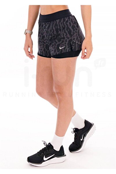 Nike Swift Kadın Dri-FIT Orta Bel 2'si 1 Arada Koşu Şortu