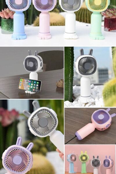 Munico Küçük Elektrikli Fan El Taşınabilir Şarj Edilebilir Mini Öğrenci El Or...