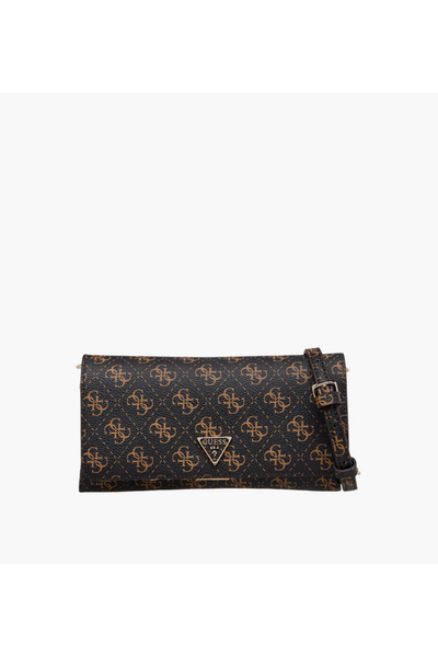 Guess Noelle II Monogram Print Crossbody Bag with Detachable Chain Strap