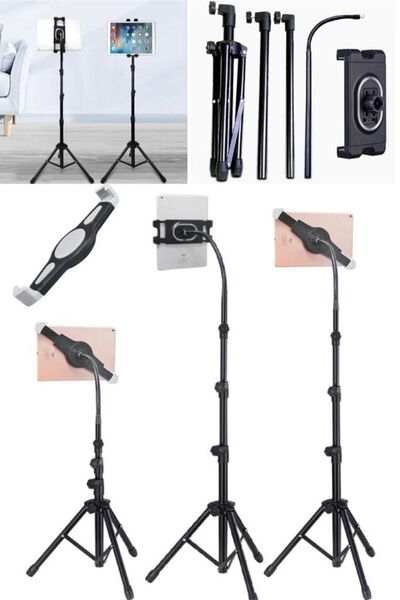 Munico Kelepçeli Stand Tripod Ayarlı Tablet Tripod Geri Çekilebilir Esnek Tel...