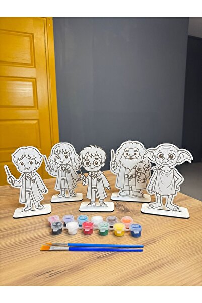 GKCREATİVE.CO Harry Potter Boyama Seti 5 Karakter Mdf Ahşap