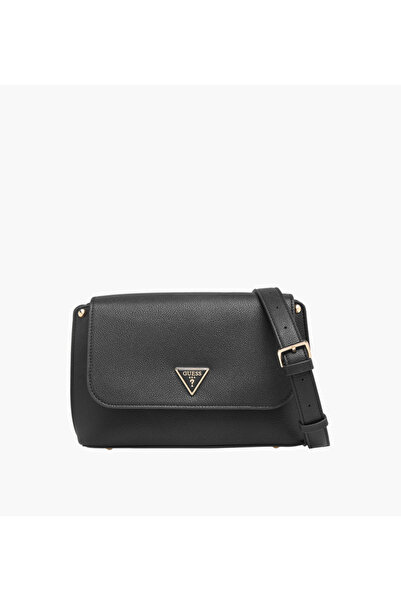 Guess حقيبة كروسبودي من ميريديان ذات ملمس مميز وإغلاق بزر