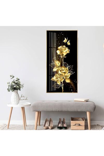 davin لوحة جداريه بتصميم زهرة مع الماس