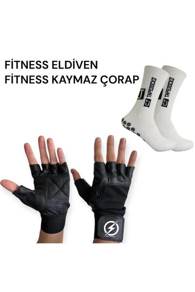 Gök Sports Crossfit Ağırlık Body Fitness Sporcu Eldiveni Bilek Bandajlı Sporc...