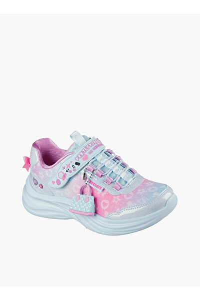 SKECHERS حذاء رياضي للبنات من باور جامز 2.0 مزود بشريط لاصق - 302199L-AQMT-CP