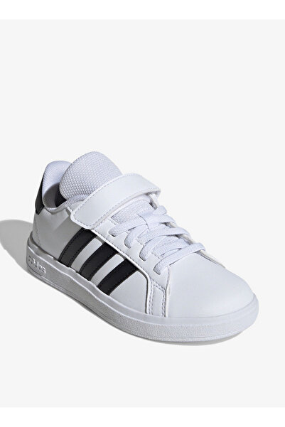 adidas حذاء تنس متين للأطفال جراند كورت 2.0 El C مزود بشريط لاصق