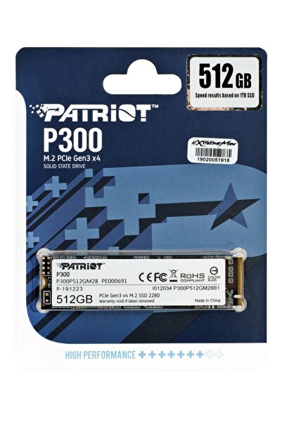 Other SSD Patriot P300 M.2 PCI-Ex4 NVMe 512GB 1,7GB/s