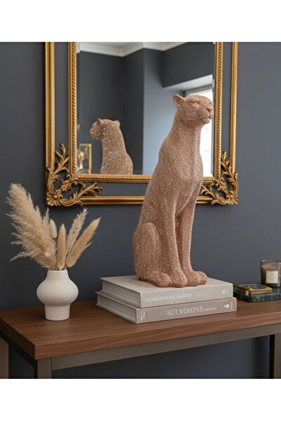 Mirsa Global Dekoratif Çita Leopar Biblo büst Heykel