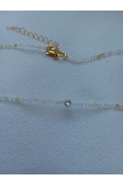 OEM Colier cu Citrin 2mm si cubic zirconiu 4mm