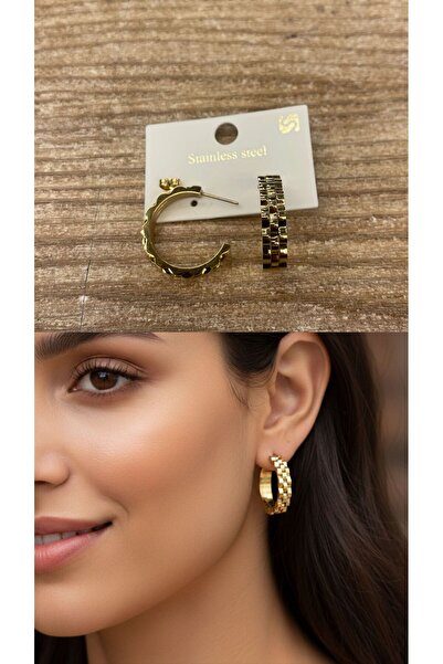 NETİCE ÖYLEK Steel Earrings
