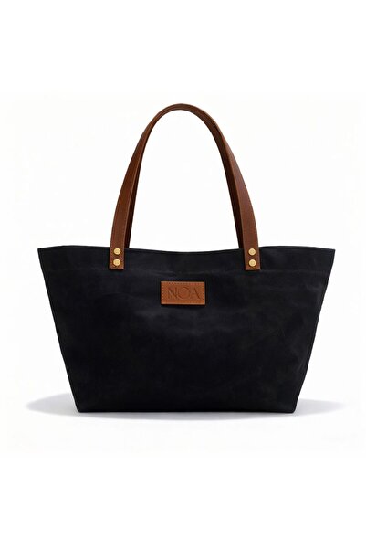 Noa Bag NOÁ Su Geçirmez Kanvas Tote Çanta – Günlük Kullanım, Gerçek Deri Sap
