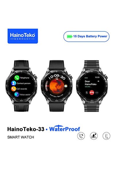haino teko germany HainoTeko-33 Smartwatch with AMOLED display, 3 pairs of in...