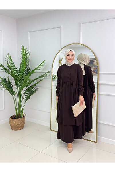 Summer Store Aslı Tunic Pants Double Hijab Set