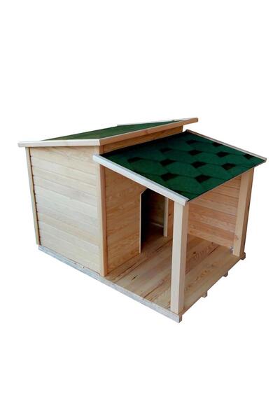 FeyzaDesign Büyük Boy Doğal Ahşap Köpek Kulübesi, Şık ve Rahat Tasarım
