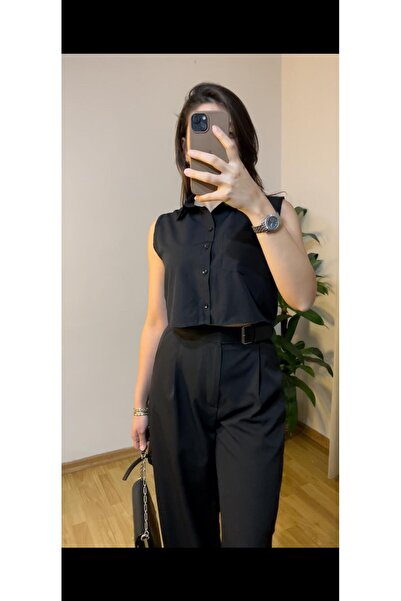 DUUE FASHİON Γυναικείο αμάνικο πουκάμισο