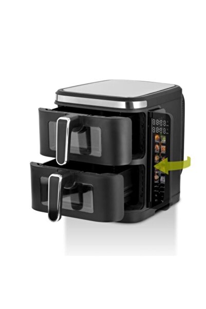 saif قلاية صحية هوائية دورين ١١ لتر ٥٨٠٠ واط لون أسود من شركة السيف