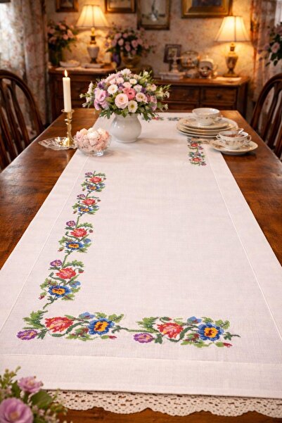 nchomedeniz elişi kanaviçe ecru runner4