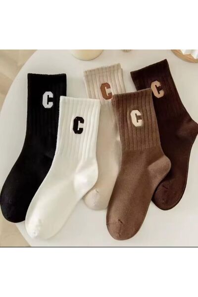 Çorap Kurdu Economical Pack of 5 Unisex Tennis Socks Set