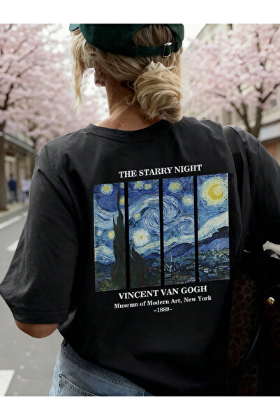 Marco Fresco Cămașă unisex casual cu mânecă scurtă, imprimată cu Vincent Van ...